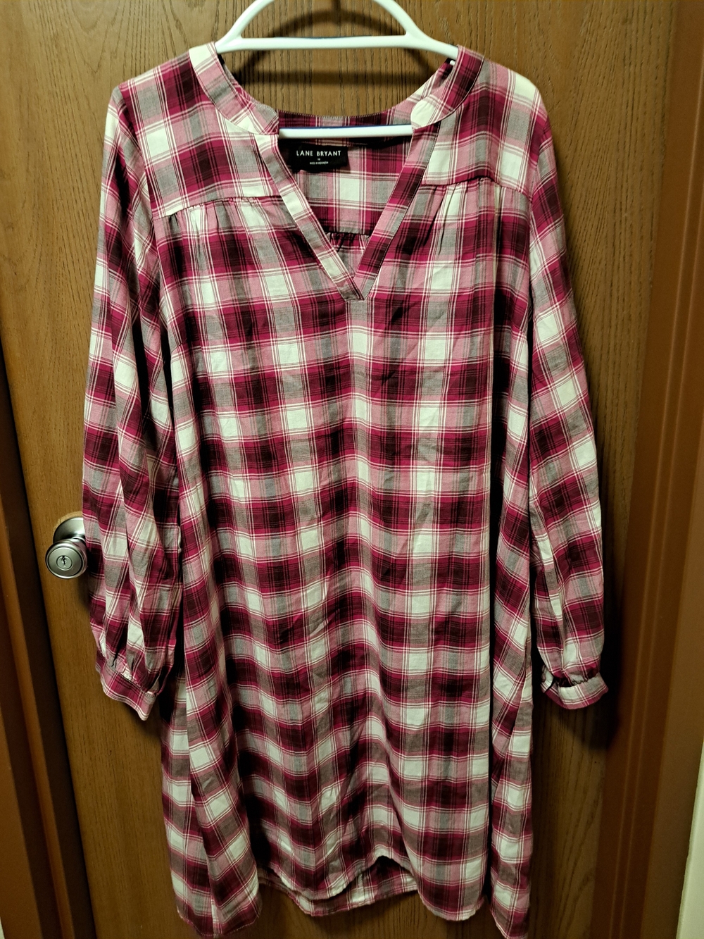 Lane Bryant Pink Plaid Tunic Dress